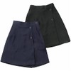 Gokigen Meito 2401 School Culotte Skirt, Plain, Wrap-Style, Dark Blue,