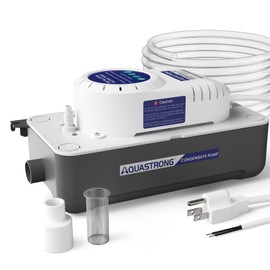 Aquastrong 1/38 HP 85 GPH HVAC Condensate Pump, 115V/230V, AC Condensation Remove Pump with Automatic Safety Switch & 19.7ft Tubing for Air Conditioner, Furnace, Dehumidifier,Ice Maker,Water Drain