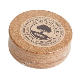 Apollo 6-Piece Cork Round Coasters, Set of 6, Brown by Apollo