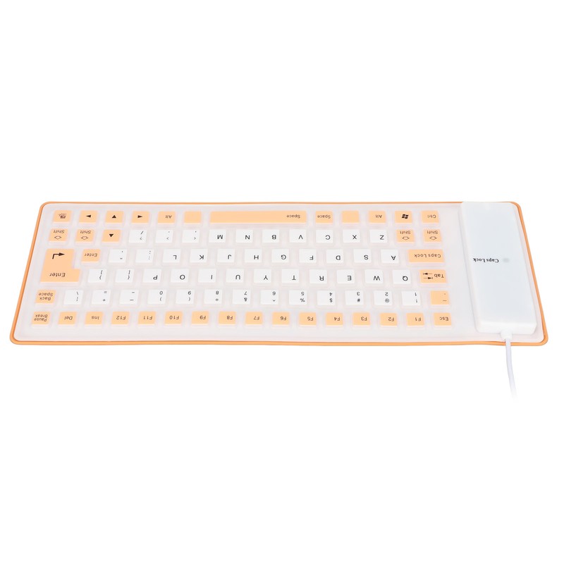 Silicone Keyboard Fully Sealed Design Lightweight Portable Silent Soft Comfortable