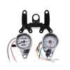 sourcingmap Universal Silver Tone Shell Motorcycle Tachometer Odometer Gauge Set