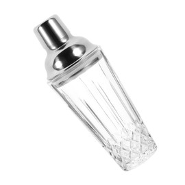 ULTECHNOVO Glass Cocktail Shaker Stainless Steel Lid for Cocktail Making Daily Drink Mixing