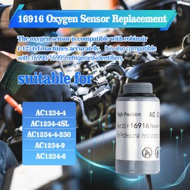 16916 Oxygen Sensor Replacement for Robinair R-1234yf Machines,Compatible with 16990/16995 Refrigerant Identifiers, Fit for AC1234-4 /AC1234-4SL /AC1234-4-230 /AC1234-9 /AC1234-6