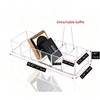 DYMSUP 6-Compartment Clear Acrylic Organizer with Detachable Dividers, Eyeshadow Palette