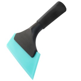 PHITUODA Small Squeegee 5 inch Rubber Window Tint Windshield Scraper, Non-Slip Handle Glass Cleaner for Car Glass Mirror Shower Door/Bathroom Cleaning(Light Blue, 1 Pack)