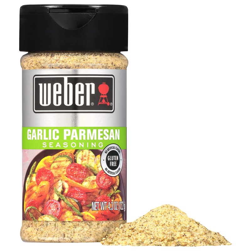 Weber Garlic Parmesan Seasoning, 4.3 Ounce Shaker