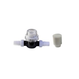 Inline Milker Filter, Clear Plastic Housing with White Connectors, for Portable or Fixed Milking Machines Comes with Spare Filter.