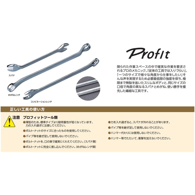 京都機械工具(KTC) プロフィットツール スパナ S30-12