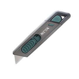 Nova Lock N Cut Self-Retracting Safety Box Cutter with 2 Blade-Depth Setting, 2-side window, Safety Knife with Standard Utility Knife Blades, Safety-Lock Design
