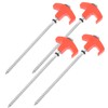 IWOWHERO Multi-use Tent Stakes 4pc Metal Ground Stakes Easy Insertion