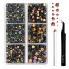BEADSLAND Hotfix Rhinestones, 4000 PCS Rainbow Rhinestones for Clothes Crafts