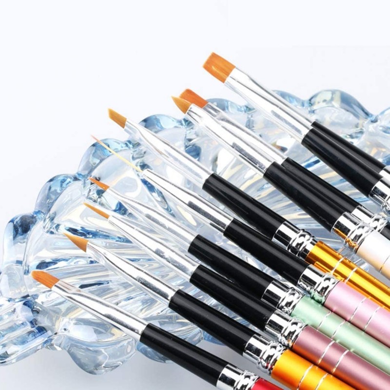 HappyHome Nail Brushes Set of 10 Round Extra Fine Liners