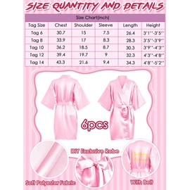 Sintuff 24 Pcs Sleepover Party Supplies for Girls 6 Spa Robes for Girls Slumber Party 6 Tote Bags 6 Headbands 6 Spa Masks(Size 12,Pink)
