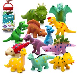 Hely Cancy Dinosaur Bath Toys for Toddler, No Hole Baby Bathtub Shower Water Pool Toys
