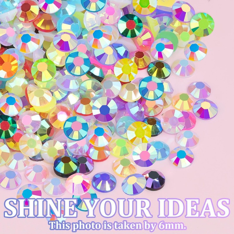 40000Pcs 40 Colors 3mm Resin Jelly Rhinestones Kit with 3pcs