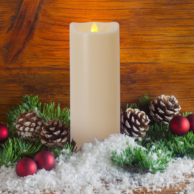 7LinRay 4" x 10" Large Outdoor Flameless Candle with Remote