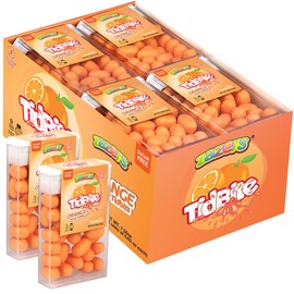 TidBites Orange Flavored Mints, for on the go Refreshment - Orange Flavored Hard Candy Sweets Mouth Breath Freshener, Pack for a Citrus Refresh, Kosher Certified - 16 Pack, 0.63oz
