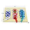 Enzege Children's Laces Training, Wooden Threading Game, Threading Shoe, Children's