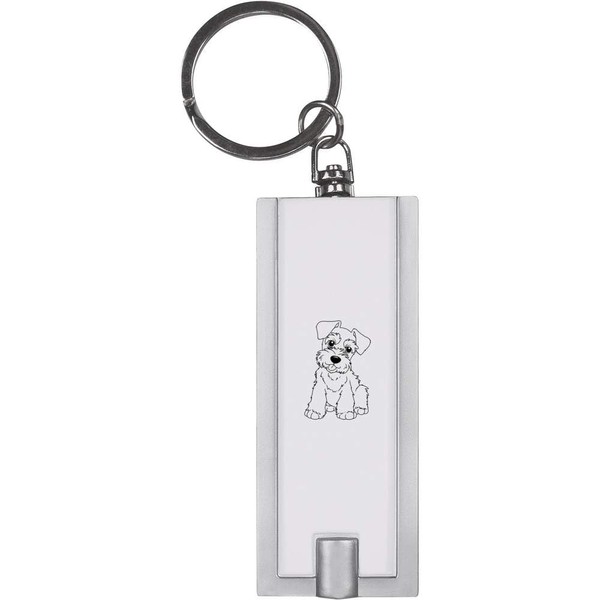 Azeeda 'Schnauzer Puppy' Keyring LED Torch (KT00041089)