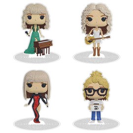 Nikolle Taylor Tabletop Diamond Art Kits, Taylor Merch, 4Pcs Acrylic Diamond Painting Kit, Stand Up Diamond Art Kits for Adults, Taylor Gifts for Women