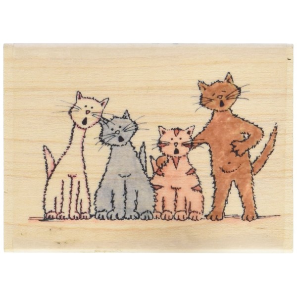 Art Stamps LM Cats Choir Stamp, Black