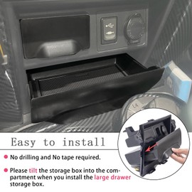 JDMCAR Storage Drawer Compatible with Toyota 4Runner Accessories 2014-2022 2023 2024 Center Console Organizer Storage Cubby Box Interior Accessories