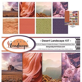 Reminisce Desert Landscape Scrapbook Collection Kit, White, 12x12 inches