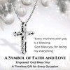 Moissanite Cross Necklace for Women Faith Pendant Christian Gifts Rodium