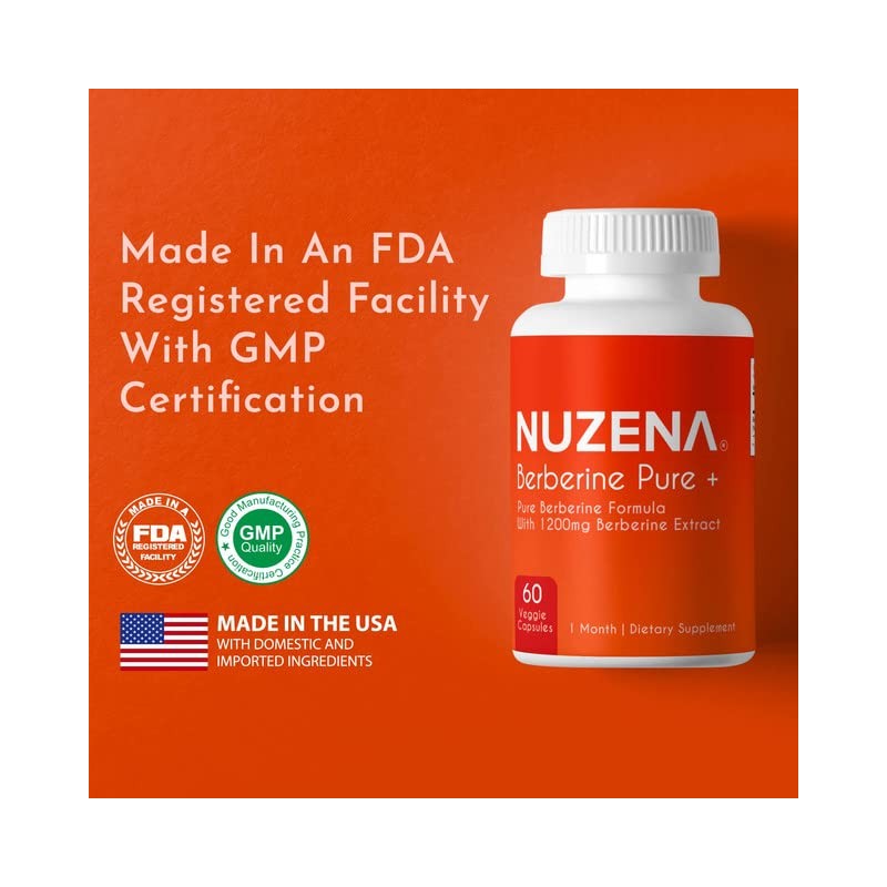 Nuzena Berberine Pure +, 1200 mg of Organic Berberine HCL