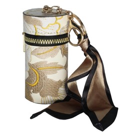 Jinweixb Fashion Wallet Small Clear Flower Portable Earphone Port Red Envelope Car Key Pendant, Brown, brown, Cylindrical