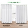eachope Extra Long No Hook Shower Curtain with Snap-in Fabric