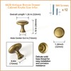 Goo-Ki 6 Pack Antique Brass Cabinet Drawer Knob Kitchen Hardware