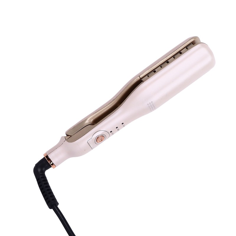 Flat Curling Iron 45W Pink Negative Ion Hair Crimper Waver