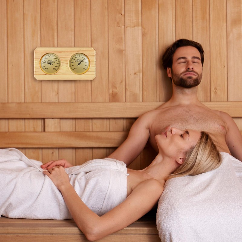 Foxyoo Sauna Thermometer - Sauna Accessories for Sauna Room,℉ Horizontall