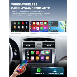 5G WiFi(6) Car Radio for Toyota Camry 2006-2011, Android13/Wireless CarPlay/Android Auto/Touch Screen/GPS Navigation/Bluetooth/FM/HD Backup Camera (2Ram+64Rom)