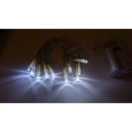 FT NEW - 10 Packs Of 9 Ft - 30 LED Cool White LED String Lights (Battery Powered)