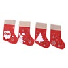 Christmas Stocking Decorative Cartoon Pattern Cuff Stocking Ornament for Tree