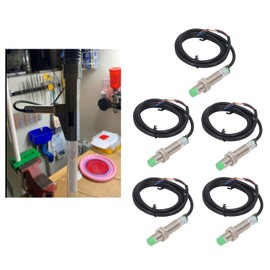 5 Pcs NPN NC M12 Inductive Proximity Sensor IP65 Waterproof Proximity Switch 1500V MIN Normally Closed Approach Sensor