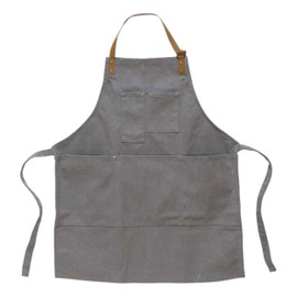 Basic Standard Apron, DIY, Gardening, Stylish, Canvas, Denim, Vintage Style, Thick, Durable, 20 oz, Large Pockets, 5 Pockets, Gray, Size: Approx. W 26.4 inches (67 cm), D 31.5 inches (80 cm), Women's, Men's, Unisex, Size