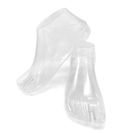 SteelFever 1 Pair Plastic Foot Model Tools Shoes Support for Ankle-High Shoes Display (Transparent)