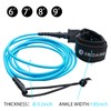 Surfboard Leash,Straight Rope Single Turn Surf Leash for Longboard,Paddleboard,Surfboards 5.5mm