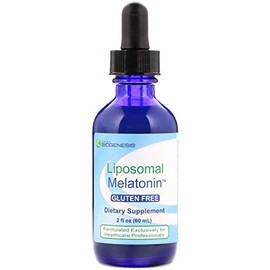 Nutra Biogenesis Melatonina liposomal, melatonina líquida para adultos, gotas de melatonina nocturna, apoyo rápido para dormir para niños, tintura cal