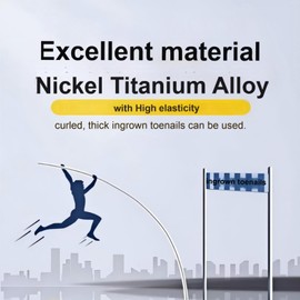 Truey Titanium Alloy Silicone Ingrown Toenail Treatment, Designed for Curved Nail Repair, Ingrown Toenail Corrector, Nail correction tool, Ingrown Toenail Removal Kit, Suitable for Any Toenail Sizes