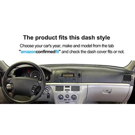 Fcovergurus Dash Cover Mat Custom Fit for Hyundai Sonata 2006 2007 2008, Dashboard Cover Pad Carpet Protector (Black) F168