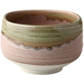 Ale-net Matcha Bowl, W4.9 x D4.9 x H3.1 inches (12.5 x 12.5 x 8 cm), Oribe Hitoshi Kiln Shaved Matcha Bowl, Pottery, Mino Ware, Made in Japan