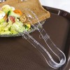 Clivia 12 Pack Plastic 6'' Serving Tongs Clear Scalloped Clamshell