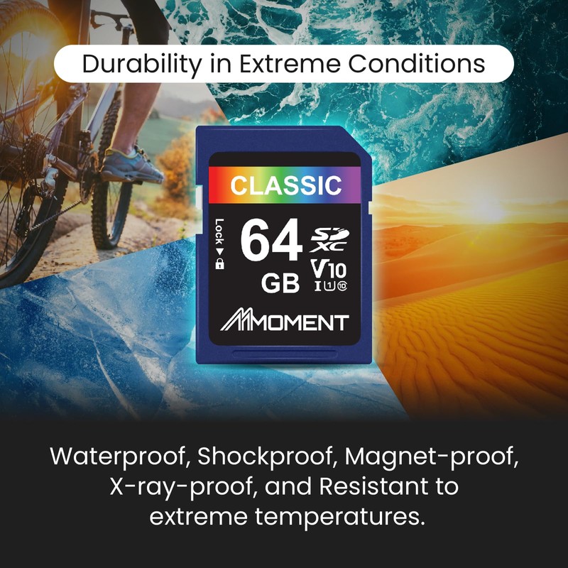MMOMENT SD Card 64GB Memory Card Full HD Video Recording/Digital