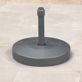 PURPLE LEAF Patio Umbrella Base Stand AT4035 Market Table Umbrellas Outdoor Heavy Duty Round Concrete Stand 77 LBS Black