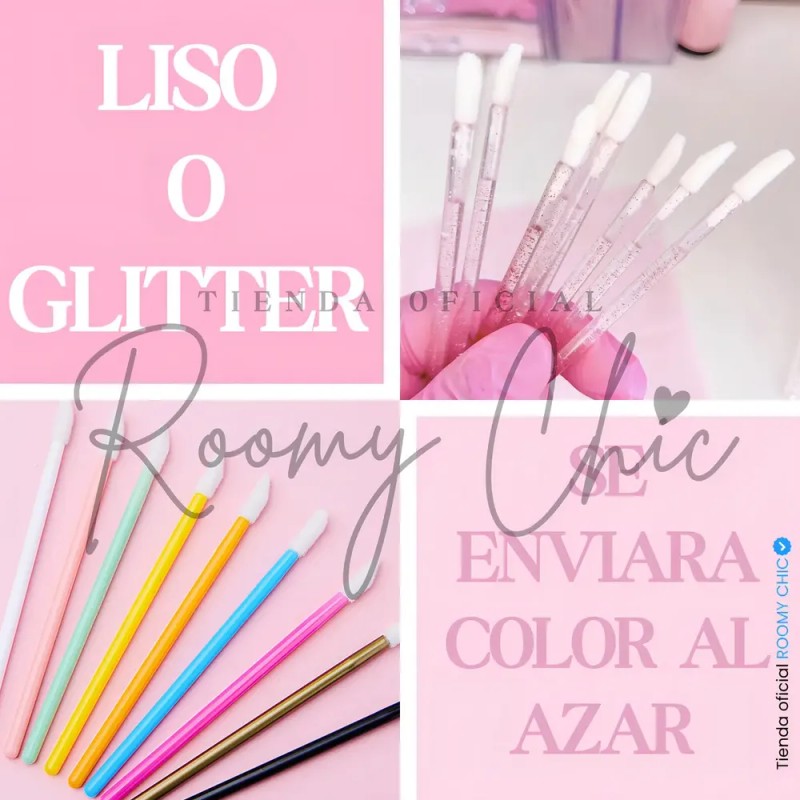 300pzs Lip Brush Desechable Para Pestañas Microblading Labio