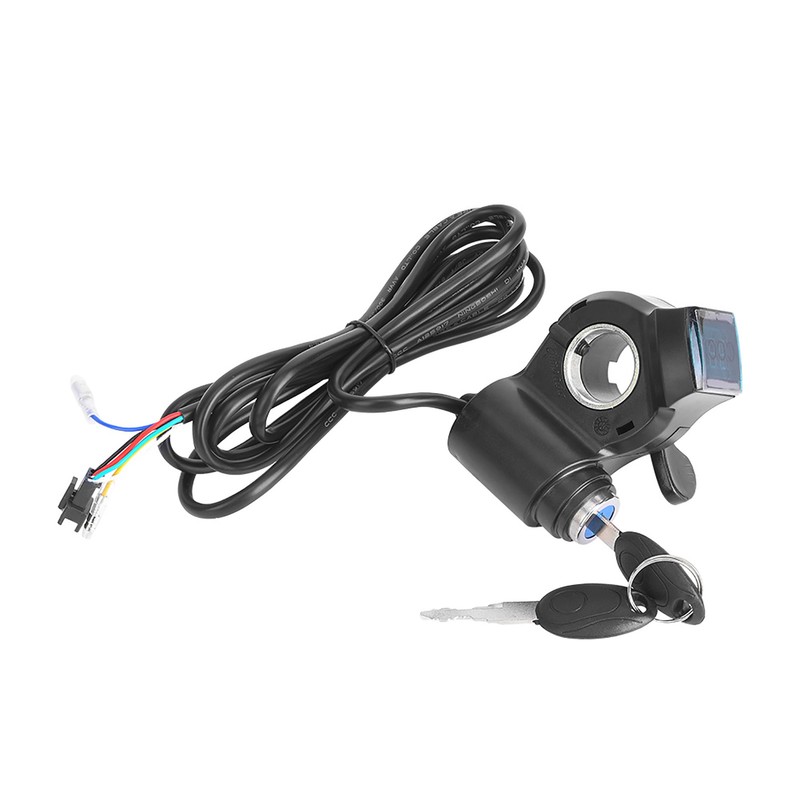 E‑Bike Thumb Throttle LCD Display Digital Battery Voltage Power Switch